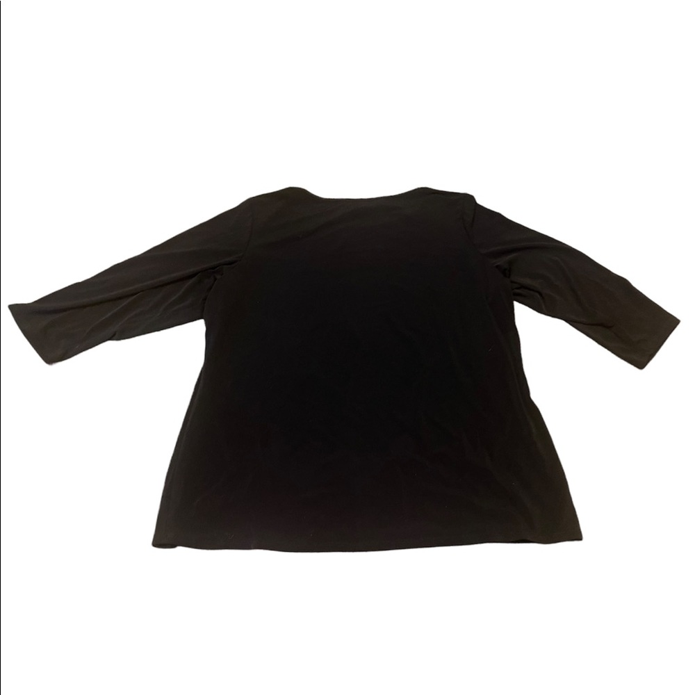 Susan Graver black crew neck top - Picture 8 of 8